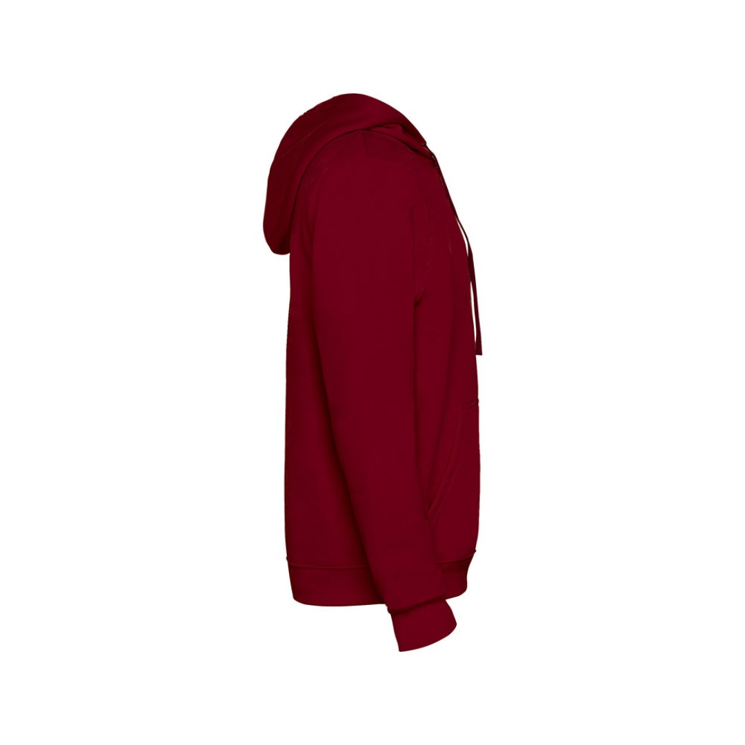 Толстовка с капюшоном "Urban" мужская, гранатовый/серый меланж