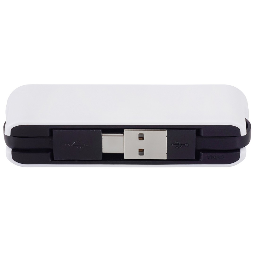 USB-хаб «Hubix» с коннектором 2-в-1 USB-C и USB-A, 2.0, белый