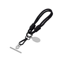 Брелок-браслет "Bohemian" c металлическим держателем для телефона, черный