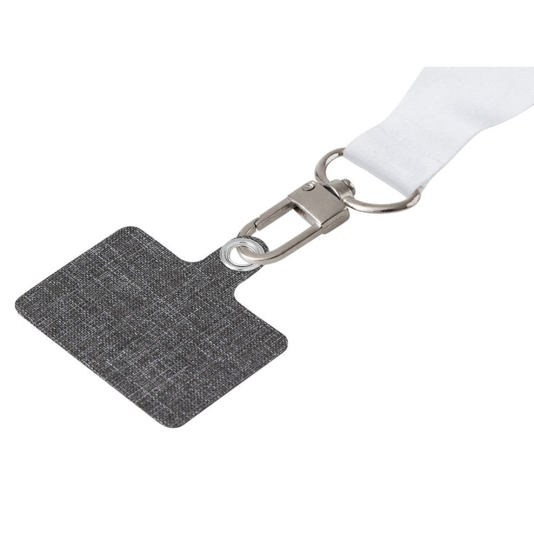 Ланъярд 2,5 см под сублимацию с трендовым карабином, замком обрыва и большим держателем для телефона из ПЭ