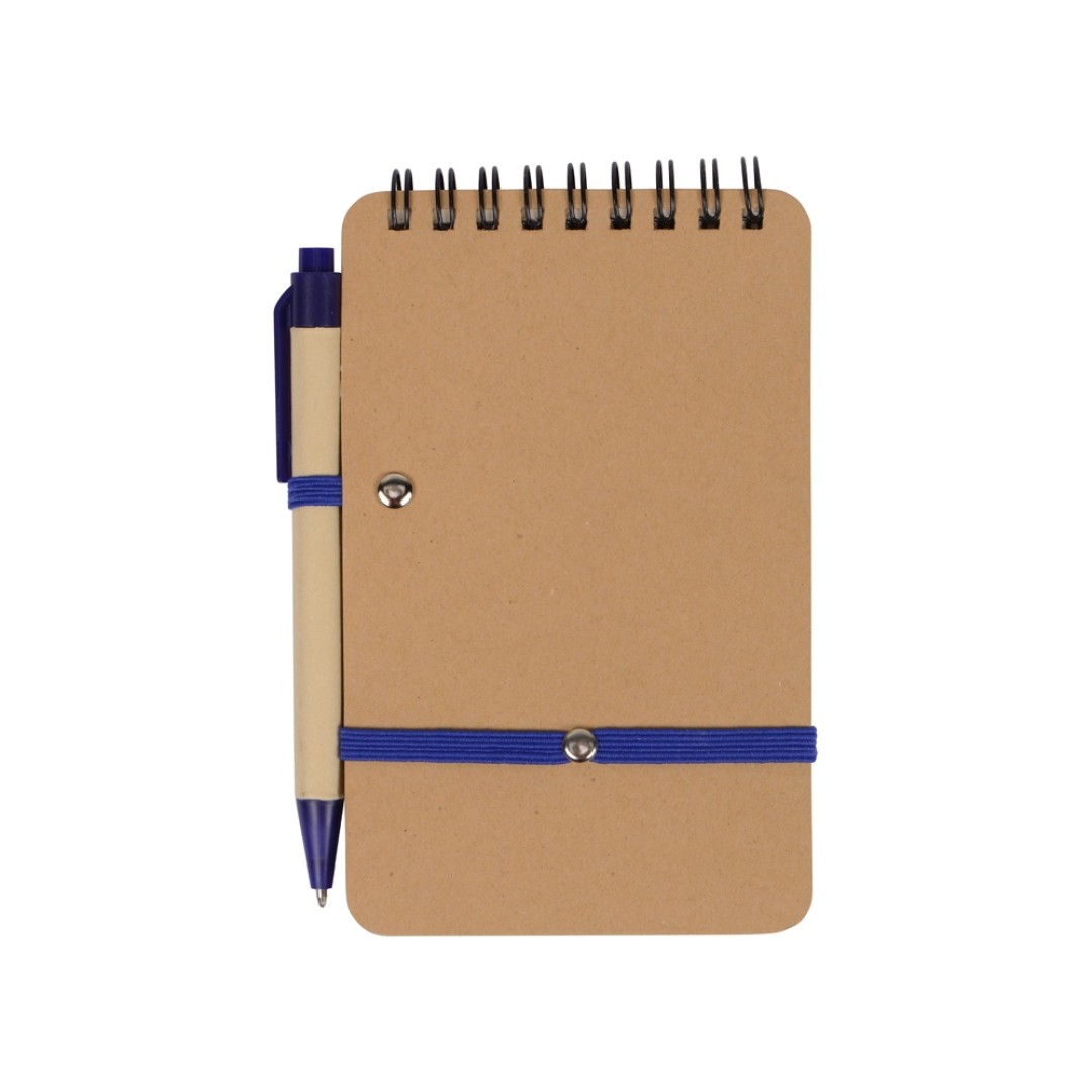 Набор канцелярский с блокнотом и ручкой "Masai", 70 л. нелинованных, синий