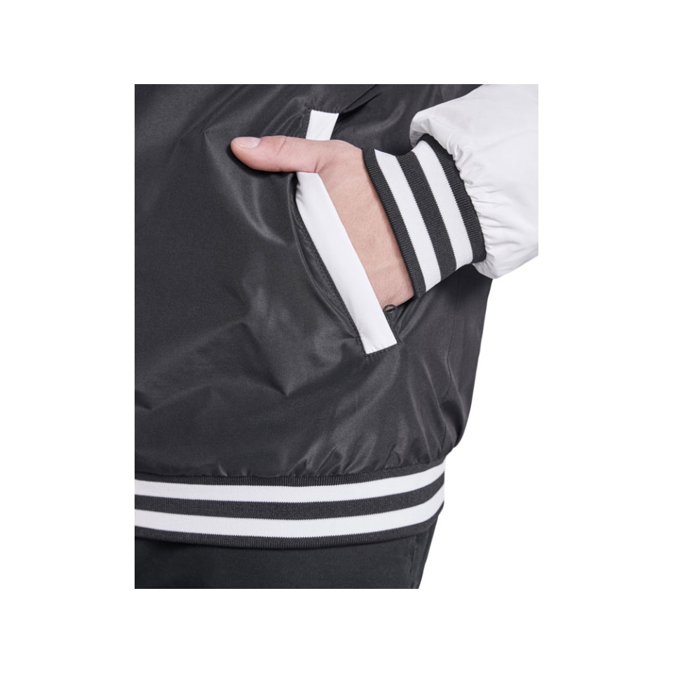 Бомбер утепленный «California» унисекс, черный/белый