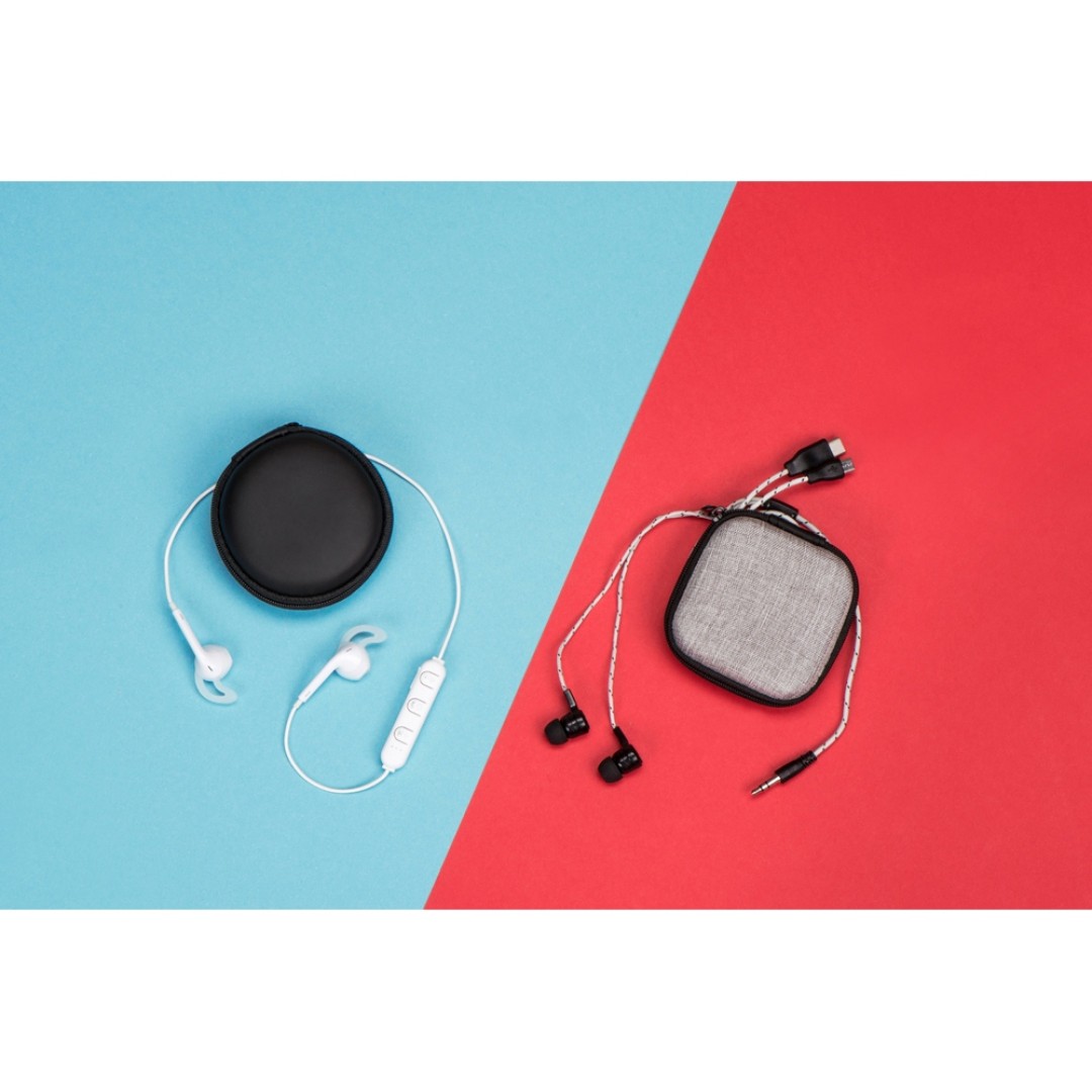 Набор с наушниками и зарядным кабелем 3-в-1 "In motion", красный