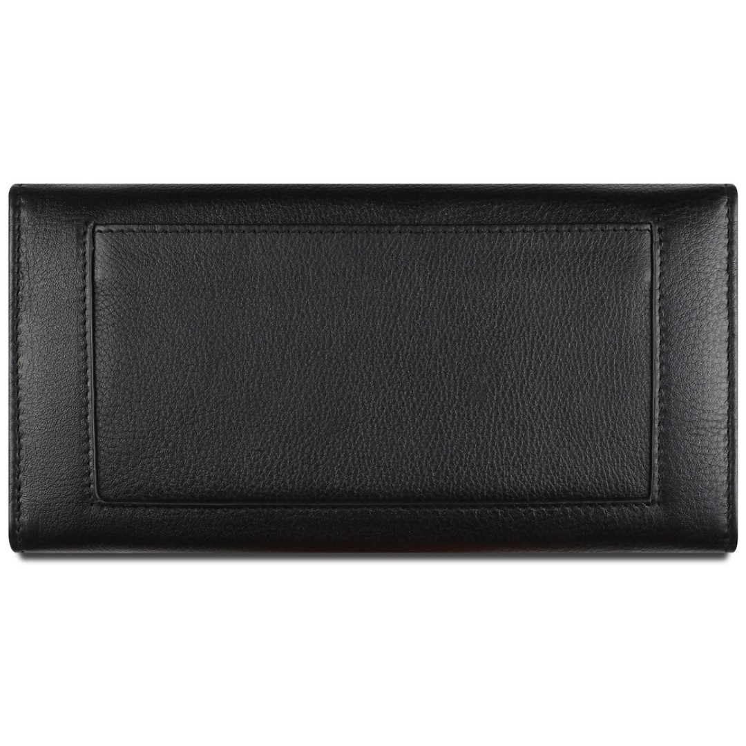 Кошелёк женский BUGATTI Lady Top, чёрный, натуральная воловья кожа, 20х2,5х10,5 см