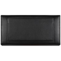 Кошелёк женский BUGATTI Lady Top, чёрный, натуральная воловья кожа, 20х2,5х10,5 см