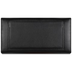 Кошелёк женский BUGATTI Lady Top, чёрный, натуральная воловья кожа, 20х2,5х10,5 см