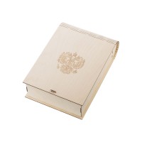 Набор бокалов для шампанского «За Россию» Chinelli в деревянной коробке