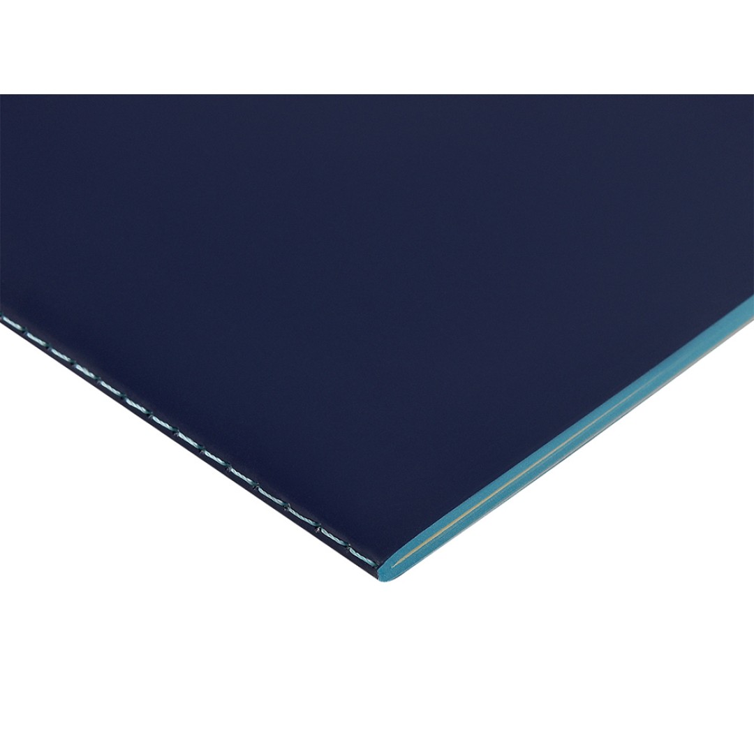 Бизнес-тетрадь А5 "Pragmatic Contrast", 40 листов в клетку, темно-синий с бирюзовым срезом