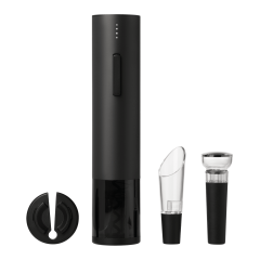 Набор для вина с электрическим штопором Sacramento, черный