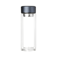 Бутылка стеклянная с двойными стенками Aravia, синяя