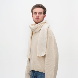 Шарф Forges вязаный, бежевый
