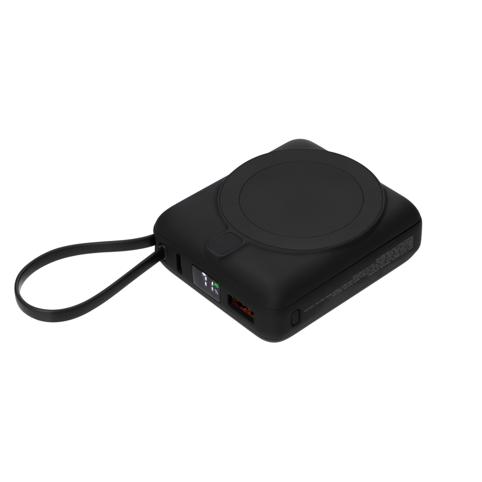 Внешний аккумулятор с подсветкой Ritter PD 10000mAh с функцией беспроводной зарядки 15W, черный