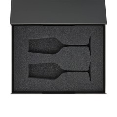 Ложемент под 2 бокала для шампанского (рифленое стекло) в среднюю коробку-трансформер (арт. 695721)