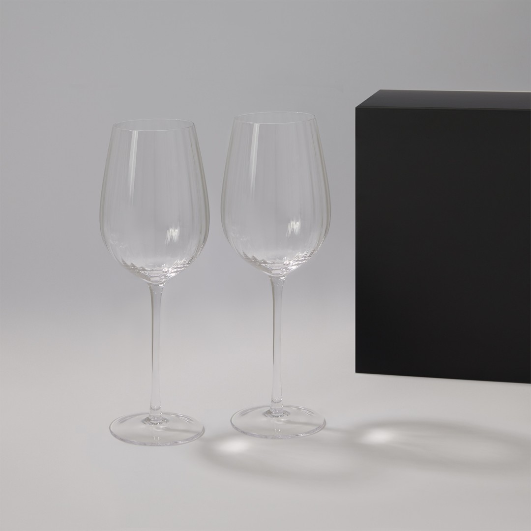 Подарочный набор 2 бокала для вина Blanche в черной коробке