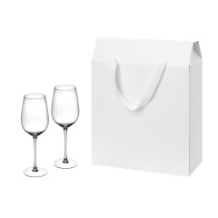Подарочный набор 2 бокала для вина Blanche в большом подарочном пакете