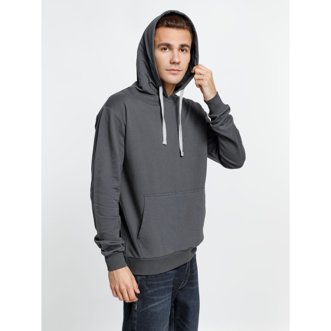 Толстовка с капюшоном Kirenga, темно-серая (графит), размер XS