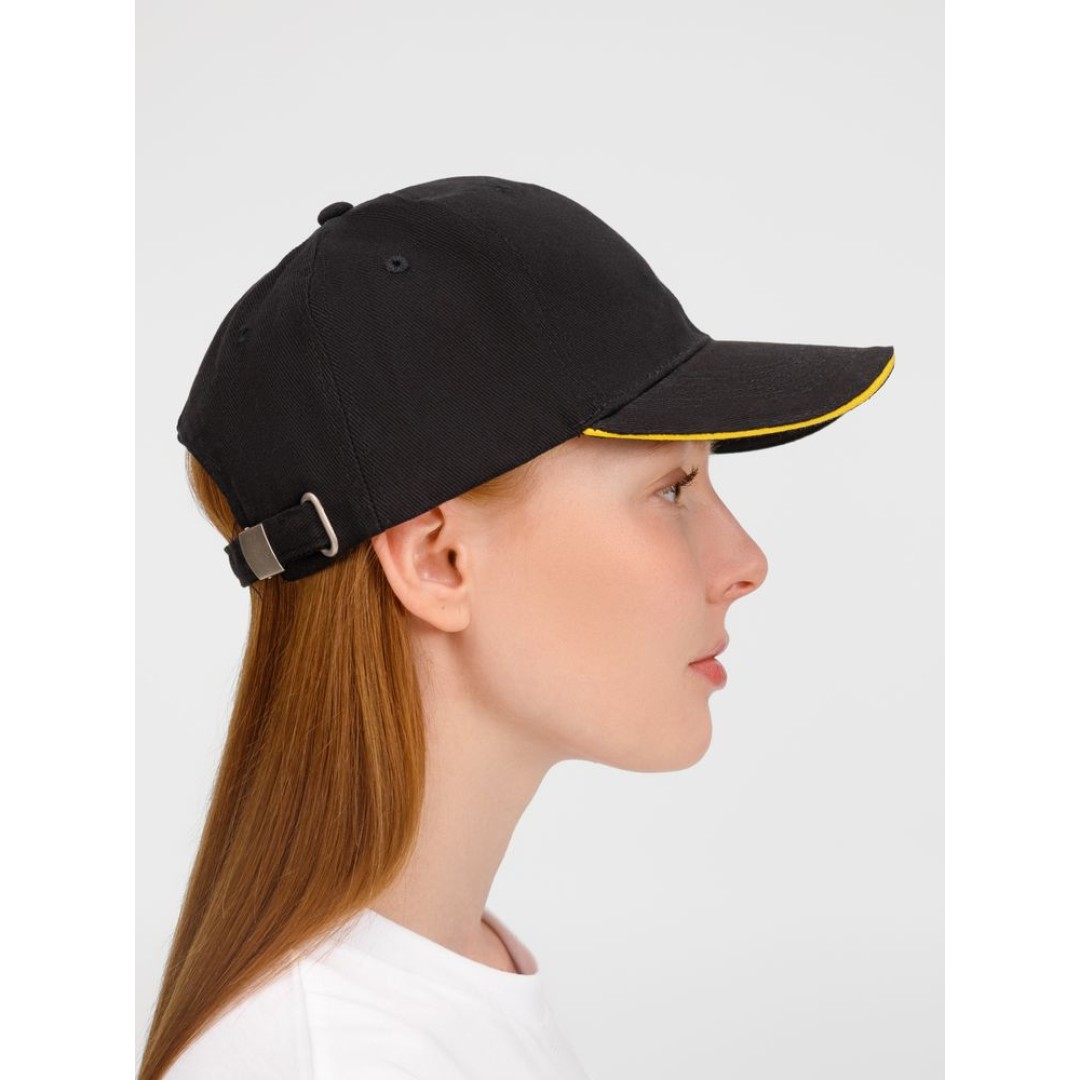 Бейсболка Buffalo, черная с желтым