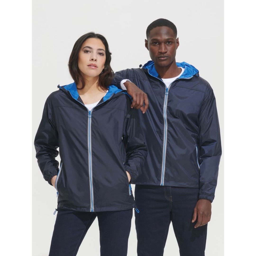 Ветровка Skate, ярко-синяя с неоново-желтым