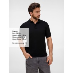 Рубашка поло унисекс Upswing, черная, размер S