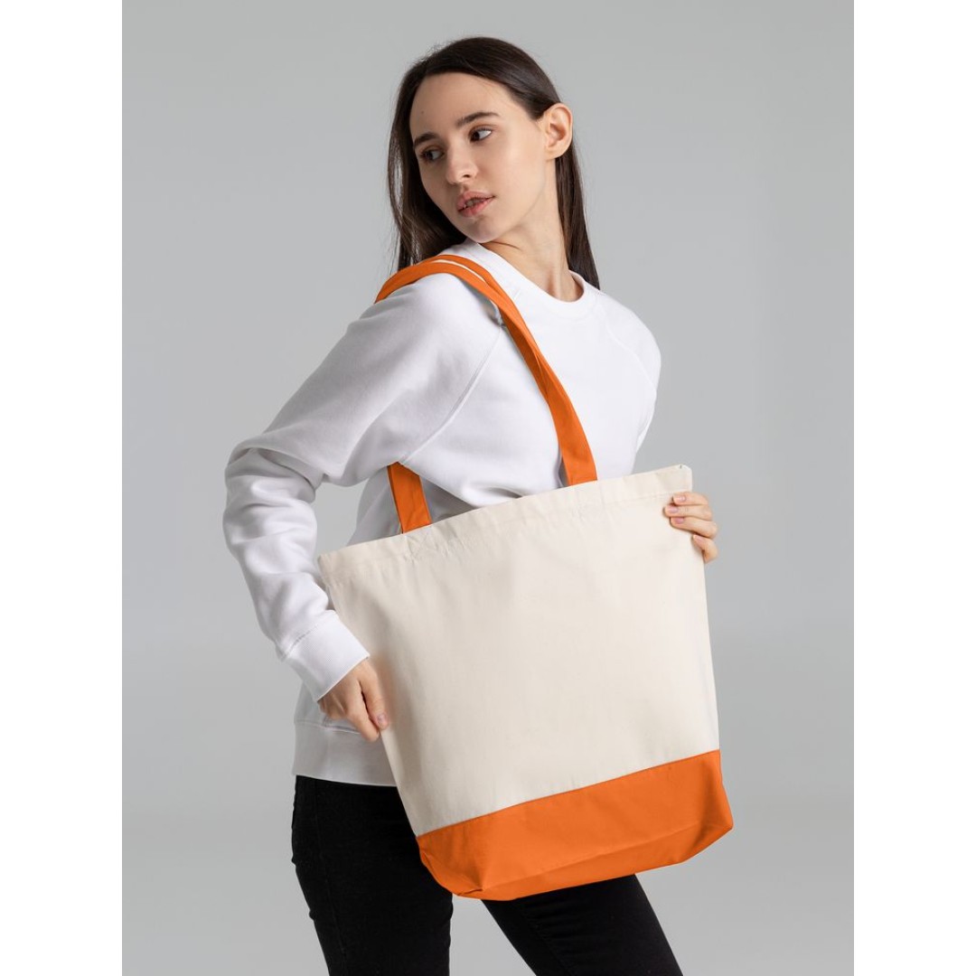 Холщовая сумка Shopaholic, оранжевая