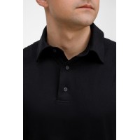 Рубашка поло унисекс Senti, черная