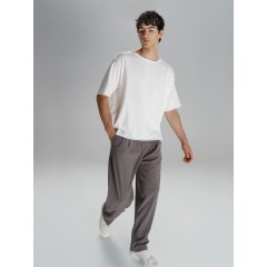 Футболка оверсайз унисекс Vozduh, молочно-белая, размер XS/S