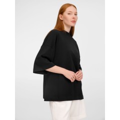 Футболка оверсайз унисекс T9, черная, размер XS/S