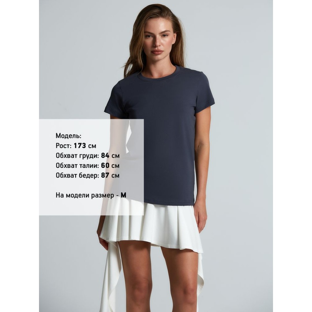 Футболка женская T-bolka Lady, темно-серая (графит), размер S