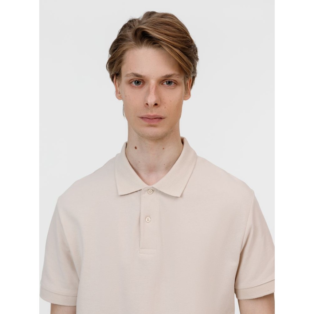 Рубашка поло унисекс Pacific, бежевая (льняная)