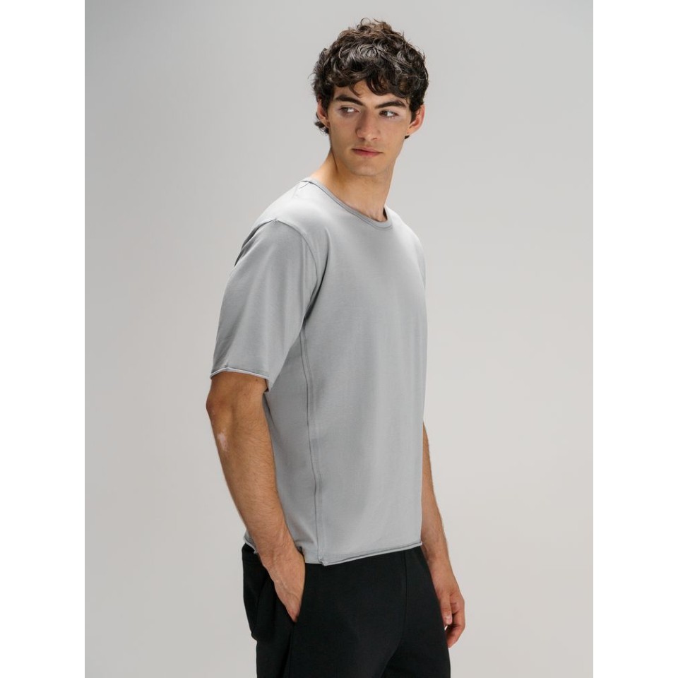 Футболка оверсайз унисекс Vozduh, светло-серая, размер XS/S