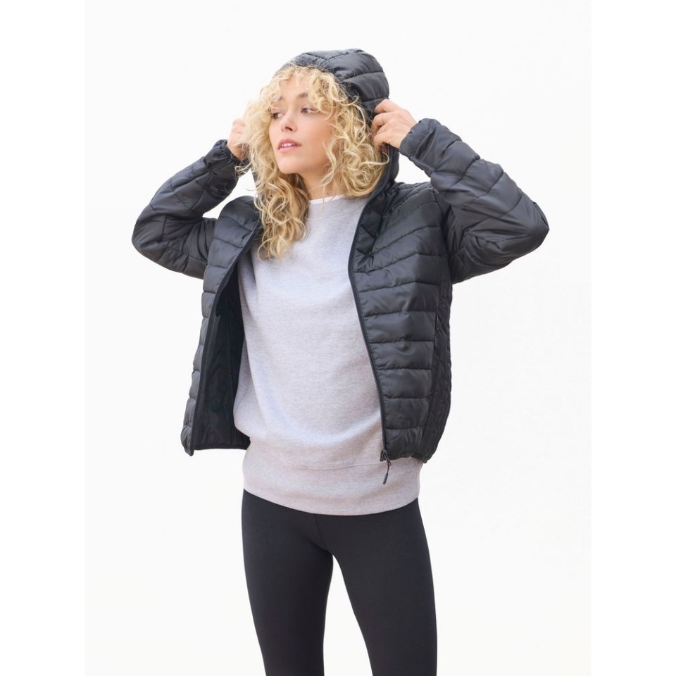 Куртка с капюшоном женская Stream Women, черная, размер M