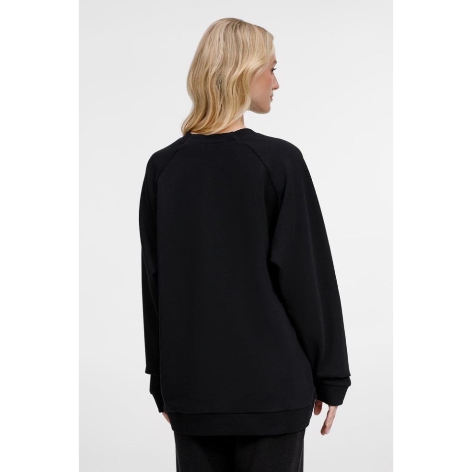 Свитшот унисекс Avenu, черный, размер XS/S