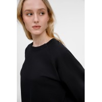 Свитшот унисекс Avenu, черный, размер XS/S