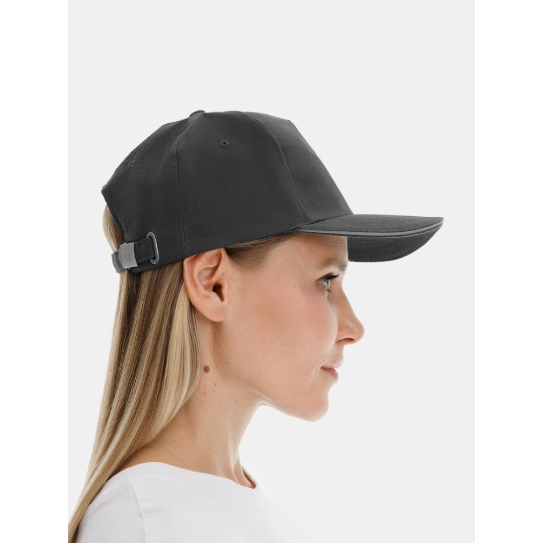 Бейсболка Long Beach, темно-серая со светло-серым