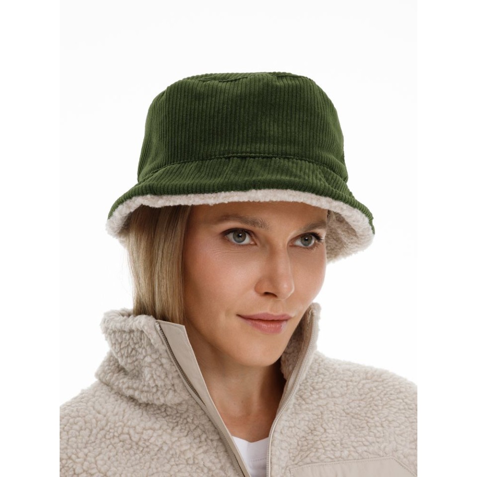 Панама Bucket двусторонняя, хаки с бежевым, размер S/M