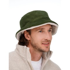 Панама Bucket двусторонняя, хаки с бежевым, размер S/M