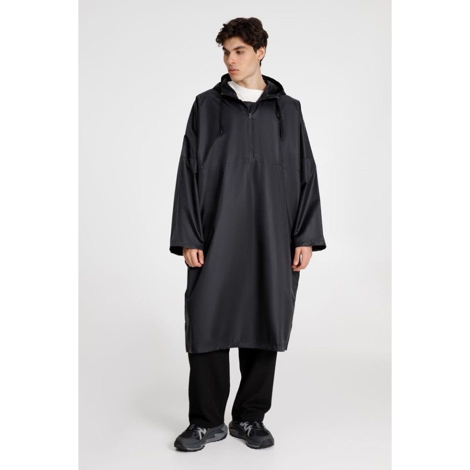 Дождевик-анорак R1, черный, размер XS/S