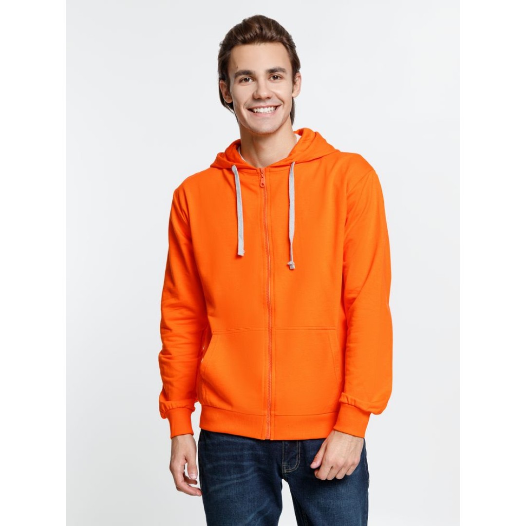 Толстовка на молнии с капюшоном Siverga, оранжевая, размер XS