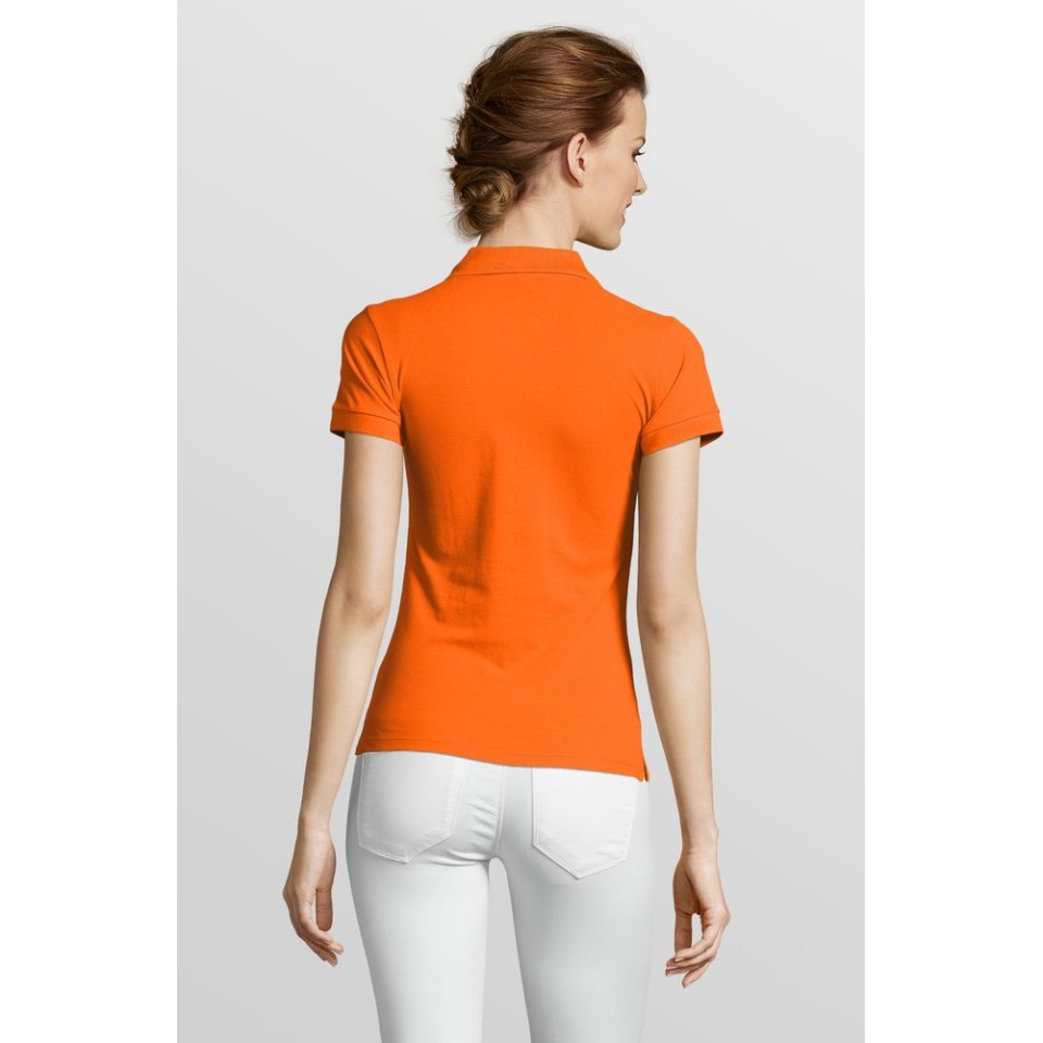 Рубашка поло женская People 210 оранжевая, S