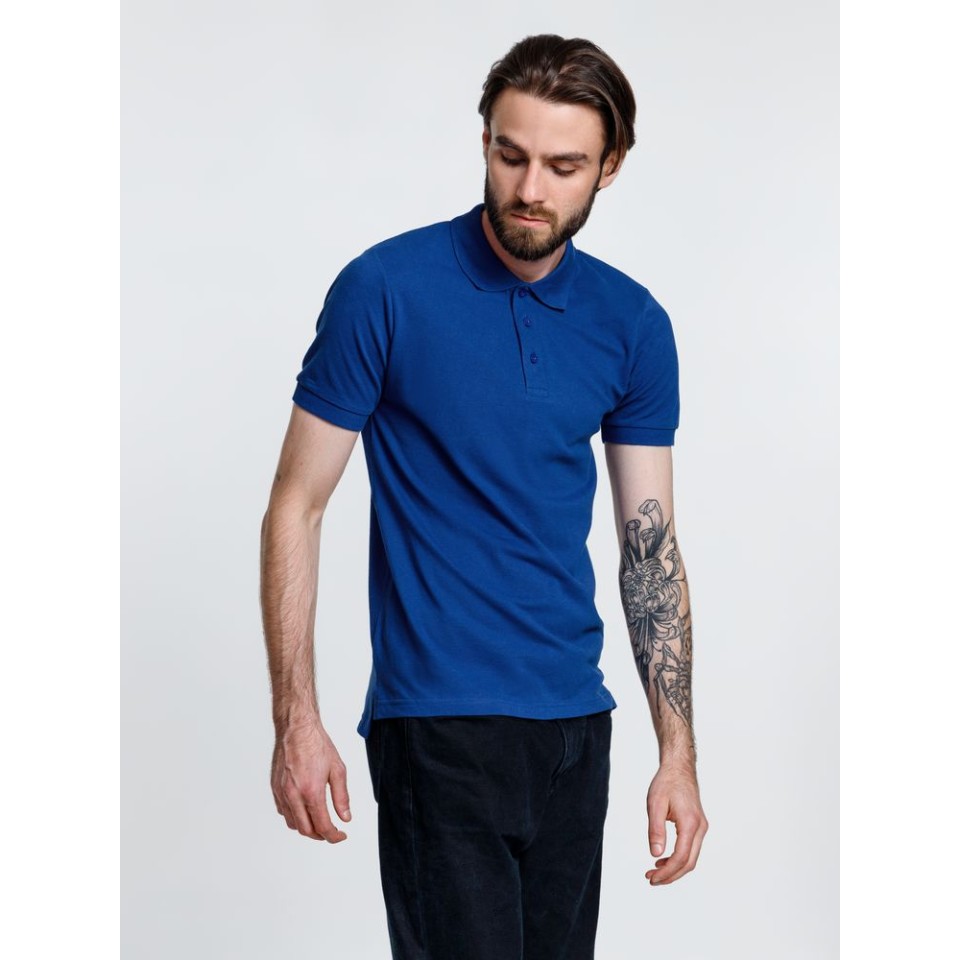 Рубашка поло мужская Adam, ярко-синяя, размер M