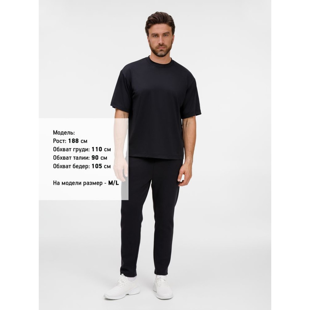 Футболка из бифлекса Morfiss, черная, размер XS/S