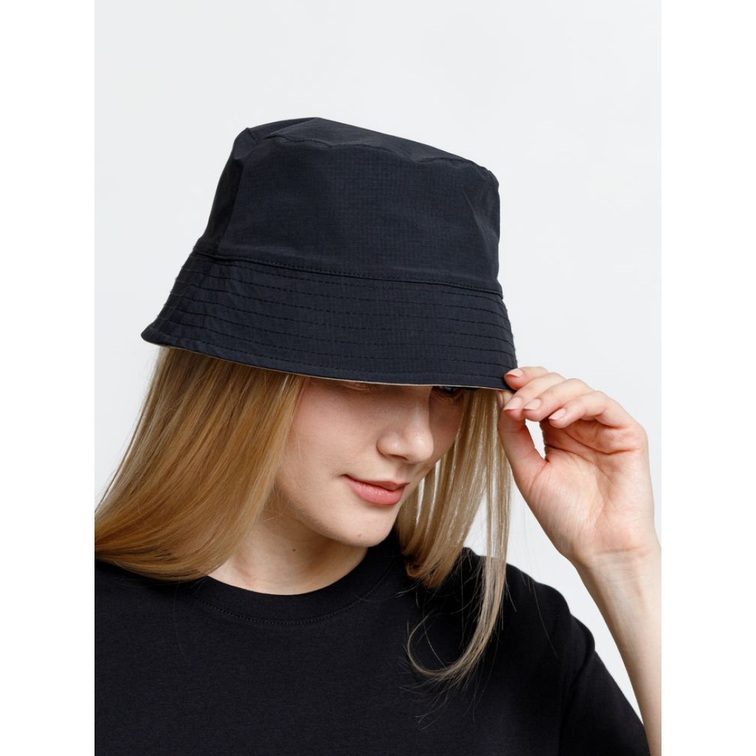 Панама Nylon двусторонняя, черная с хаки, размер S/M