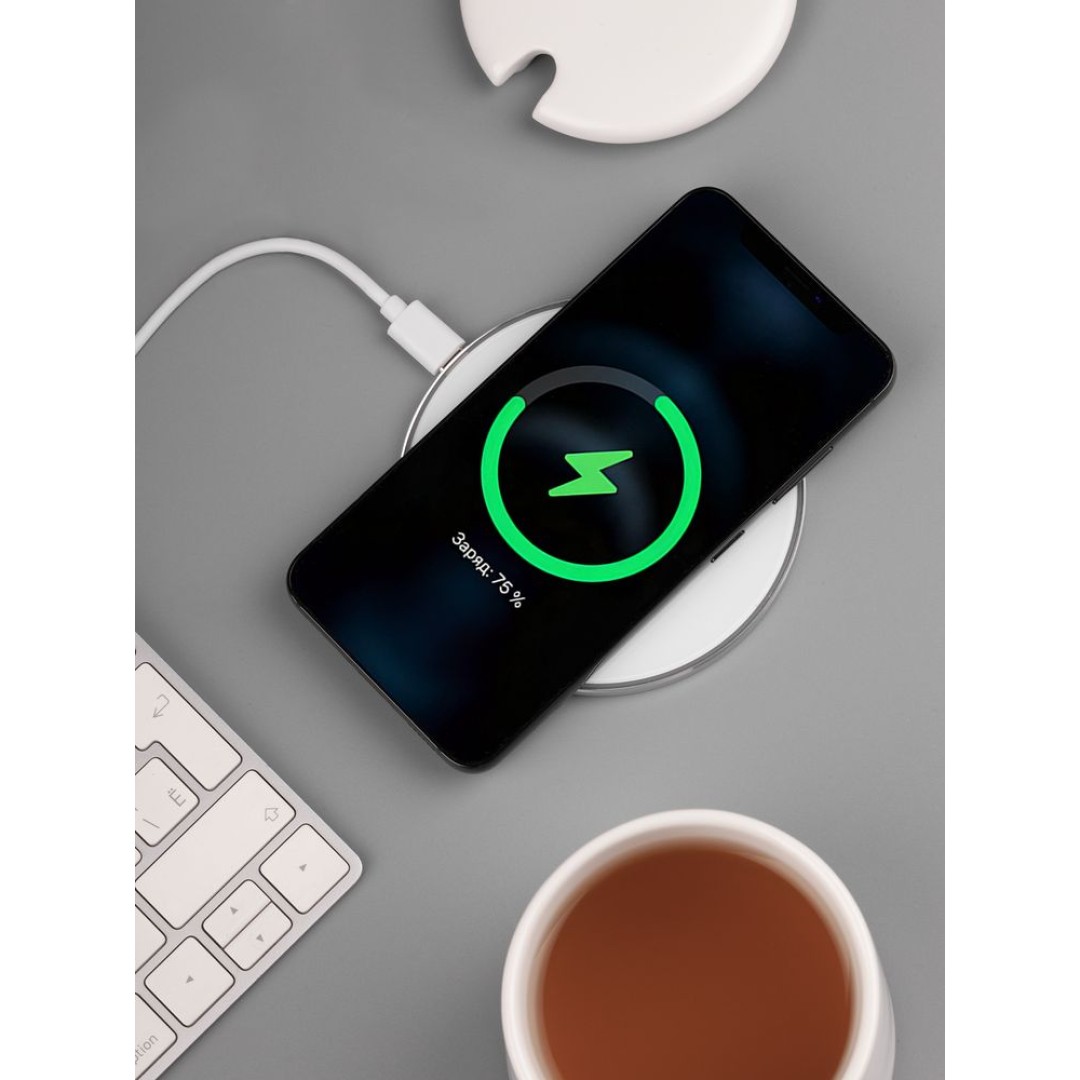 Кружка с подогревом и беспроводной зарядкой dualBase ver. 2.0 Matt, белая