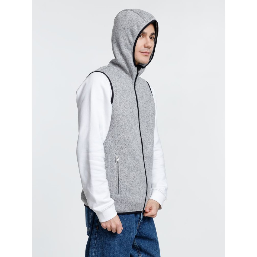 Жилет с капюшоном унисекс Gotland, серый, размер S
