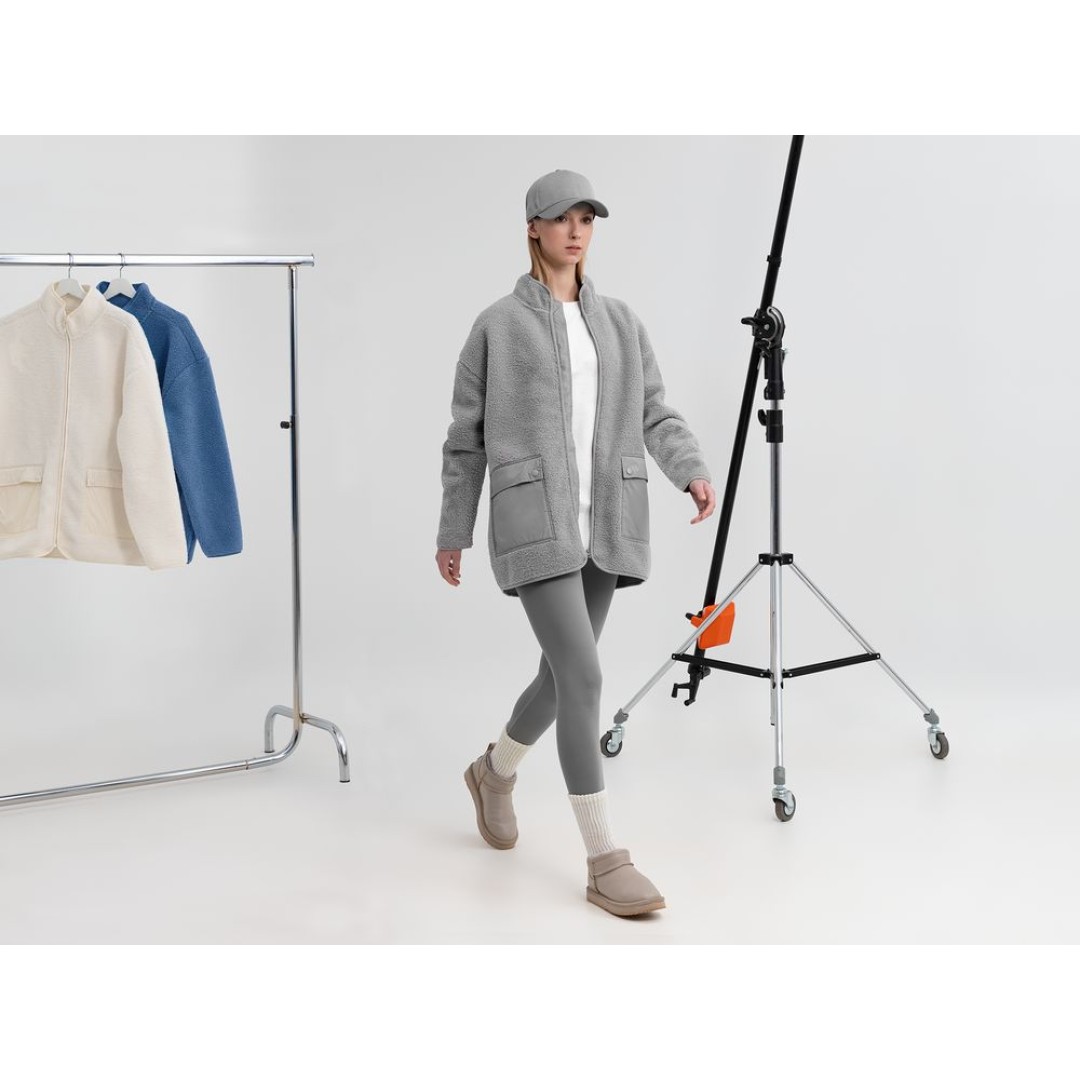 Куртка унисекс Oblako, светло-серая, размер M/L