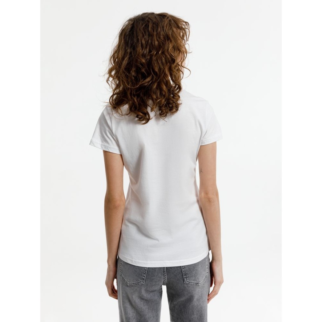 Футболка женская T-bolka Lady, белая (белоснежная)