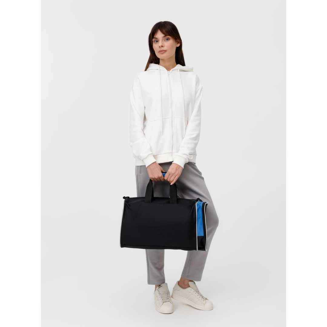 Спортивная сумка Fitnext, черная с синим