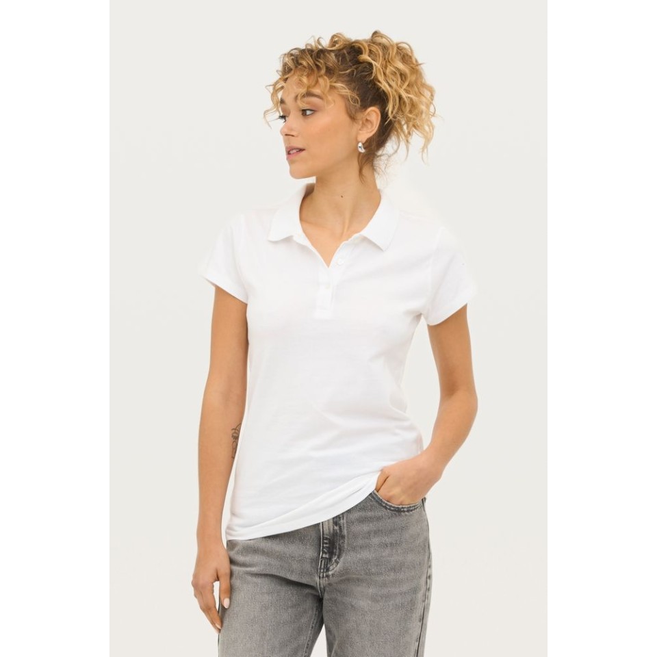 Рубашка поло женская Prescott women 170 белая, S