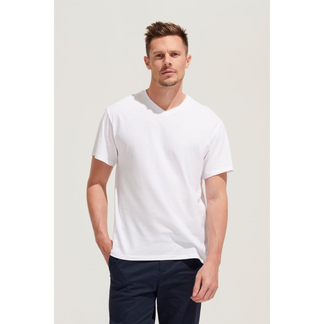 Футболка мужская с V-обр. вырезом Victory 150 светло-серый меланж, M