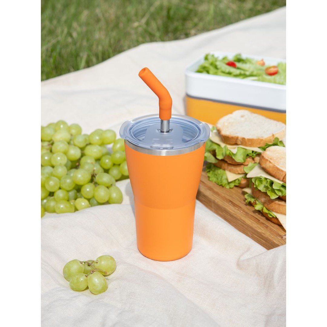 Термостакан Sapporo без логотипа, оранжевый